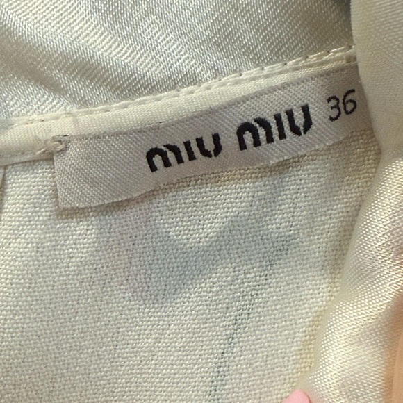Miu Miu Floral Print Sleeveless Shift Dress White Size 36 IT Collared - Picture 6 of 9